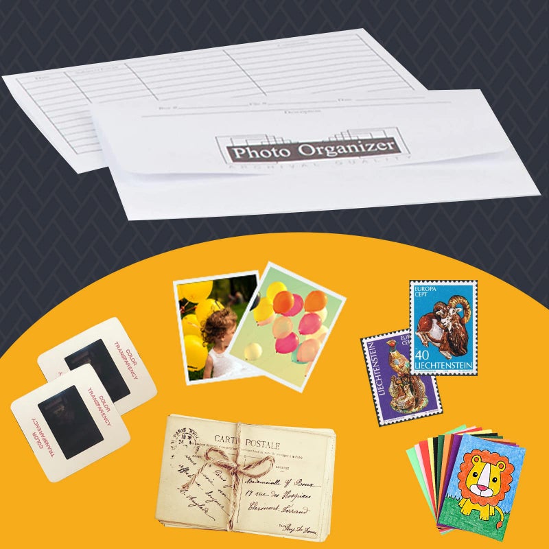 لينيكو لاينكو، مغلفات ملفات صور مقاس 4×6 بوصة، مغلفات بيضاء خالية من الأحماض لتنظيم الصور والبطاقات البريدية وبطاقات المعايدة، عبوة من 25 مغلفًا - Image 5